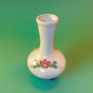 Vintage Handpainted Ceramic Vase Signed by D. Smith-8" Tall, 5.5" Wide